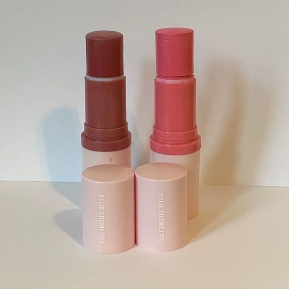 2X Kylie Cosmetics powder blush stick BREAKFAST IN BED Make Him Blush SET Mauve - Picture 8 of 9